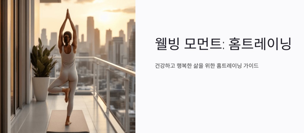 홈트레이닝 메뉴 소개 – 1번째 설명